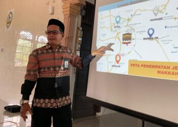 Kemenag Kabupaten Aceh Barat memberikan bimbingan Jemaah Calon Haji (JCH) di Meulaboh, FOTO/HAI/Dok. Kemenag Aceh Barat