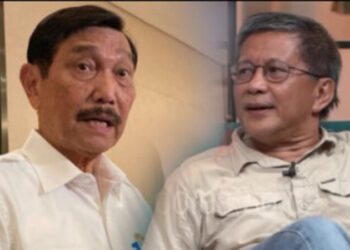 Menteri Koordinator Bidang Maritim dan Investasi (Menko Marves) Luhut Binsar Pandjaitan (kiri), Pengamat Politik dan Filusuf, Rocky Gerung. FOTO/Kolase. Ⓒ Hak cipta foto di atas dikembalikan sesungguhnya kepada pemilik foto
