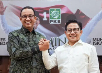Pasangan Capres Koalisi Perubahan anies baswedan dan bakal cawapres Muhaimin Iskandar alias Cak Imin. FOTO/Dok. Istimewa. Ⓒ Hak cipta foto di atas dikembalikan sesungguhnya kepada pemilik foto