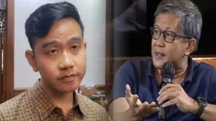 Pengamat Politik dan Filusuf, Rocky Gerung (kanan), Cawapres Gibran Rakabuming Raka (kanan). FOTO/Kolase. Ⓒ Hak cipta foto di atas dikembalikan sesungguhnya kepada pemilik foto