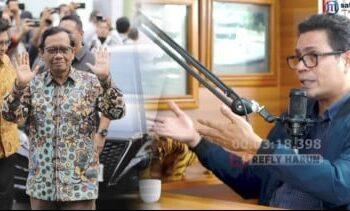 Kritikus Politik Faizal Assegaf saat berbincang-bincang di Channel Youtube Refly Harun (kanan), Cawapres Mahfud MD (kiri). FOTO/Kolase. Ⓒ Hak cipta foto di atas dikembalikan sesungguhnya kepada pemilik foto