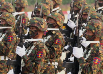 Tentara Junta Myanmar. FOTO/Net. Ⓒ Hak cipta foto di atas dikembalikan sesungguhnya kepada pemilik foto