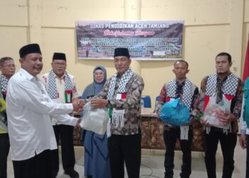 Disdikbud Aceh Tamiang Serahkan Donasi untuk Palestina Rp165 Juta