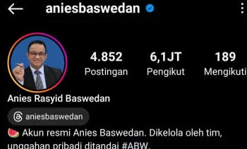 Kreatif! Akun Resmi Anies Baswedan-Muhaimin Iskandar Ikut Sematkan Ikon Semangka Simbol Dukungan bagi Palestina