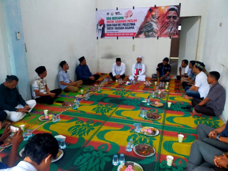 PWI dan KNPI Aceh Jaya Doakan Keselamatan Muslim Palestina