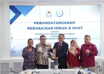 Pemkab Aceh Barat Hibahkan Tanah Dukung Pengawasan Sumber Daya Kelautan dan Perikanan