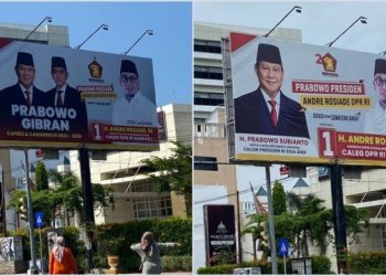 Baliho Prabowo-Gibran yang Berbadan Sandi Uno Dicopot, Kini Hanya Prabowo