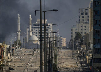 Suasa keadaan Kota Gaza di Palestina setelah digempur Pasukan Teroris Israel. FOTO/Net. Ⓒ Hak cipta foto di atas dikembalikan sesungguhnya kepada pemilik foto