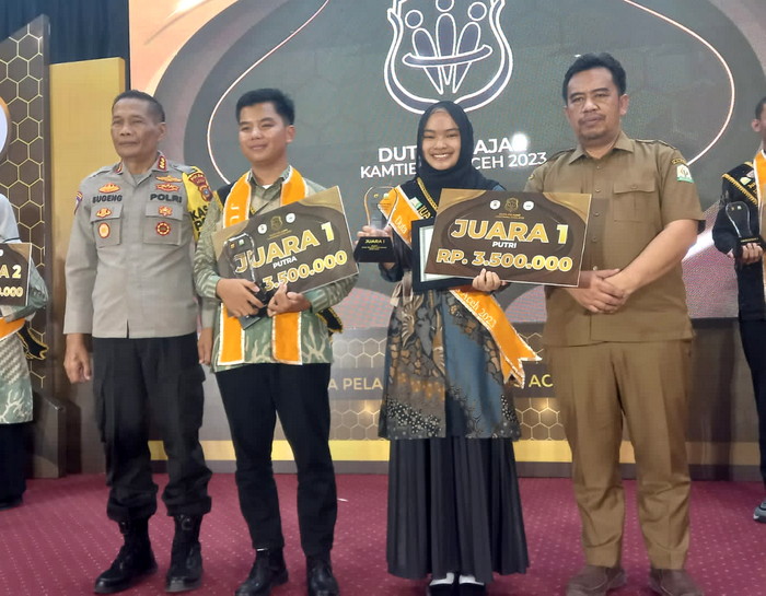 Duta Pelajar Kamtibmas Perwakilan Aceh Singkil Raih Juara 1 dan 2 tingkat Provinsi