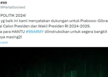 Akun PartaiSocmed Nyatakan All Out Dukung Prabowo-Gibran dan Siap Perangi Hoaks