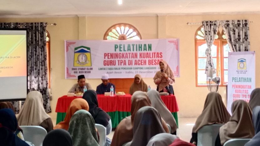 Tingkatkan Kualitas SDM, Eka Rizkina Buka Pelatihan Guru TPA di Aceh Besar