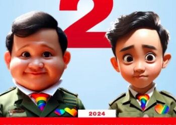 Poster Pelangi Prabowo-Gibran di media sosial X (Twitter). FOTO/X. Ⓒ Hak cipta foto di atas dikembalikan sesungguhnya kepada pemilik foto