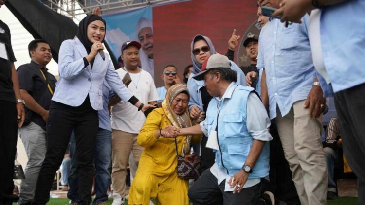 Suasana acara lomba senam yang digelar oleh Relawan Nderek Guru. FOTO/Dok. Istimewa. Ⓒ Hak cipta foto di atas dikembalikan sesungguhnya kepada pemilik foto