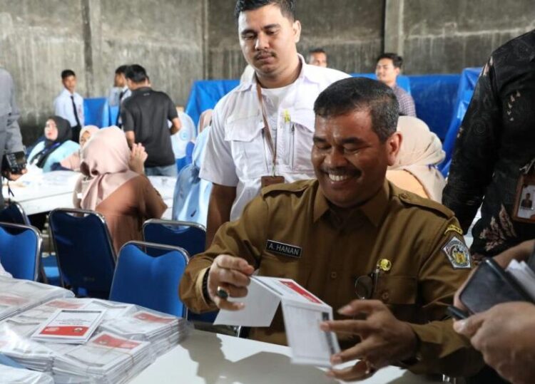Forkopimda Lhokseumawe Tinjau Surat Suara di Gudang Logistik Pemilu