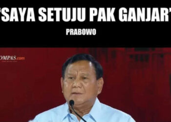 Prabowo Subianto diyakini akan coblos Ganjar Pranowo. FOTO/Kolase/Tangkapan Layar. Ⓒ Hak cipta foto di atas dikembalikan sesungguhnya kepada pemilik foto