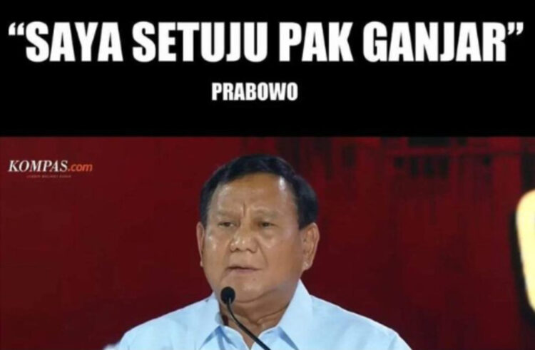 Prabowo Subianto diyakini akan coblos Ganjar Pranowo. FOTO/Kolase/Tangkapan Layar. Ⓒ Hak cipta foto di atas dikembalikan sesungguhnya kepada pemilik foto
