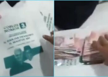 Viral Segepok Uang Diduga Akan Dibagi-bagikan ke Warga, Pakai Kantong 'Coblos Nomor 3'. Dalam video yang berdurasi 35 detik itu terlihat tiga orang pria sedang menata sejumlah bingkisan berupa tas kecil yang di dalamnya diisi uang Rp100 ribu. FOTO/Instagram/Tangkapan Layar. Ⓒ Hak cipta foto di atas dikembalikan sesungguhnya kepada pemilik foto