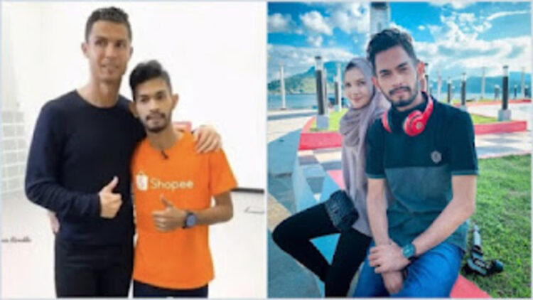 Foto Martunis saat berfoto bersama dengan ayah angkatnya Cristiano Ronaldo. FOTO/Instagram. Ⓒ Hak cipta foto di atas dikembalikan sesungguhnya kepada pemilik foto