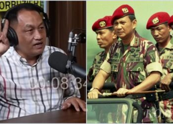 Eks Ajudan Saksikan Nyali Probowo Subianto, Kapten (purnawirawan) TNI AD, Agustinus Susanto di tahun 1985. FOTO/Kolase. Ⓒ Hak cipta foto di atas dikembalikan sesungguhnya kepada pemilik foto