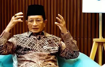 Iman Besar Mesjid Istiqlal Jakarta, Prof Dr Nasaruddin Umar saat berbicara di Podcast Mantan Ketua Komisi Pemberantasan Korupsi, Abraham Samad. FOTO/Tangkapan Layar. Ⓒ Hak cipta foto di atas dikembalikan sesungguhnya kepada pemilik foto