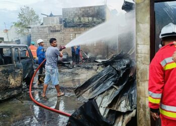 Kebakaran Hebat di Aceh Besar: Lima Rumah dan Satu Mobil Ludes Terbakar