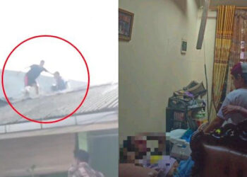 Viral Aksi Warga Tangkap Maling yang Sembunyi di Atap Rumah, Keduanya Justru Terjatuh