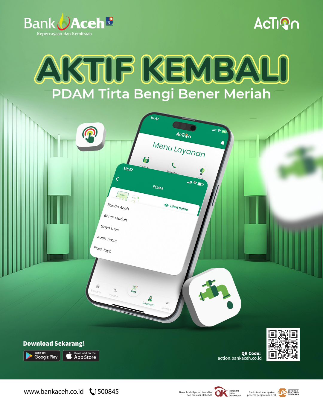 PDAM Tirta Bengi Bener Meriah Aplikasi Action Bank Aceh