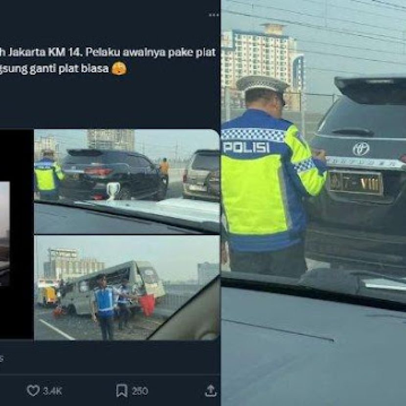 Viral Fortuner Mobil Dinas Polri Picu Kecelakaan Beruntun di Tol MBZ, Disorot karena Pelat Berubah