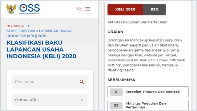 Waduh! Perjudian Masuk KBLI Kementerian Investasi RI, Pengamat: Bisa Legal Nih!