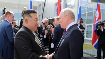 Putin Ucapkan Selamat ke Kim Jong Un pada Hari Pendirian Korut