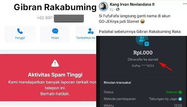 Usai Viral Nomor GoPay Akun Fufufafa Bernama Gibran Rakabuming, Kini Tiba-tiba Berubah Jadi Slamet