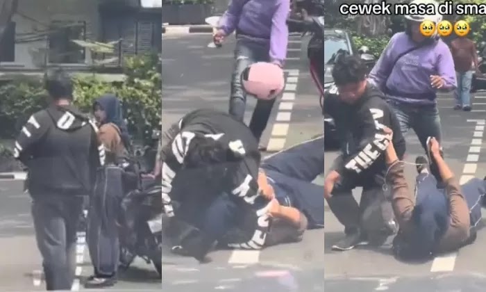 Viral Pria di Jaksel 'Smackdown' Pacar di Jalanan Umum, Polisi Minta Korban Melapor