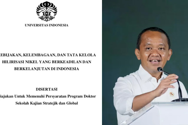 Borok Bahlil Lahadalia Kini Terungkap, Disertasi S3 Plagiasi Dibongkar Netizen