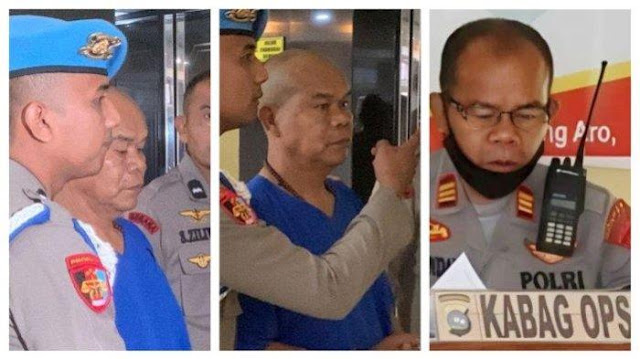 AKP Dadang Iskandar Pakai Baju Tahanan Biru, Kepalanya Plontos, Pakai Kalung Kayu Ulin di Leher