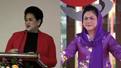 Pengamat Militer sekaligus Guru Besar Universitas St. Petersburg, Rusia, Connie Rahakundini Bakrie alias Connie Bakrie (kiri), Iriana Joko Widodo (Jokowi) (kanan). FOTO/Kolase. Ⓒ Hak cipta foto di atas dikembalikan sesungguhnya kepada pemilik foto