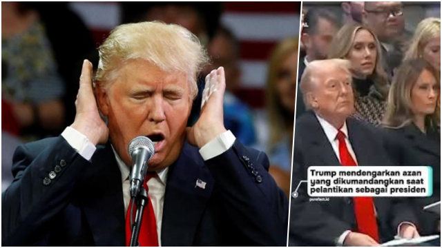 Viral Ekspresi Donald Trump saat Azan Dikumandangkan di Acara Pelantikannya