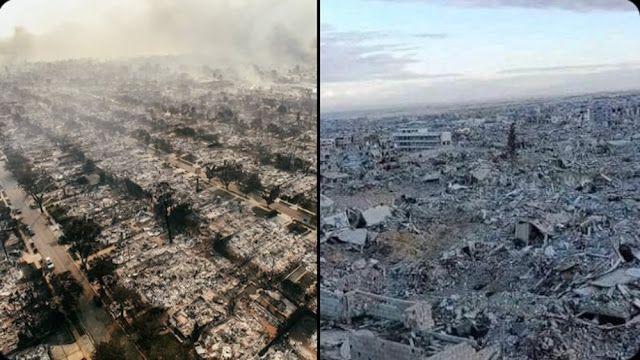 Dahsyatnya Kebakaran Los Angeles, Warga Bandingkan kehancuran Lingkungan Elit dengan Jalur Gaza