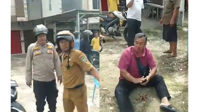 Perwira Polisi Tendang Pria Tua hingga Berdarah-darah, Diduga Gegara Senggolan Motor