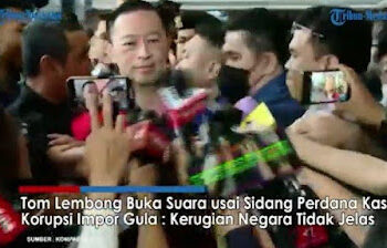Panas! Tom Lembong Dihalang-halangi Berbicara ke Wartawan Usai Sidang