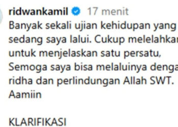 Ridwan Kamil Klarifikasi soal Dugaan Punya Anak dari Model Dewasa: Ia Sudah Hamil Duluan