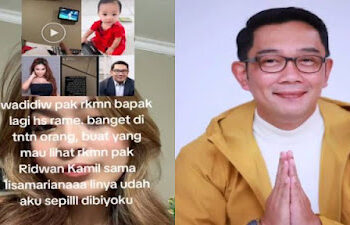 Mantan Gubernur Jawa Barat, Ridwan Kamil (kanan) dengan seorang selebgram bernama Lisa Mariana. FOTO/Kolase. Ⓒ Hak cipta foto di atas dikembalikan sesungguhnya kepada pemilik foto
