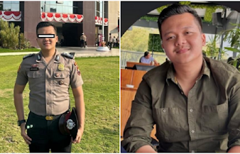 Tampang Brigadir Ade Kurniawan Oknum Polisi yang Diduga Cekik Bayinya hingga Tewas