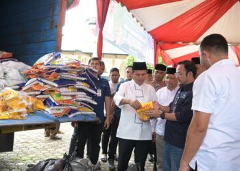 Wagub Aceh Buka Gerakan Pangan Murah di Aceh Timur