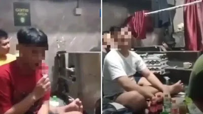 Tangkapan layar Video yang memperlihatkan sejumlah pria diduga tahanan asyik joget diiringi musik keras (dugem), viral di media sosial. Aksi tahanan dugem itu diduga terjadi di Rutan Kelas I Pekanbaru. FOTO/Net. Ⓒ Hak cipta foto di atas dikembalikan sesungguhnya kepada pemilik foto