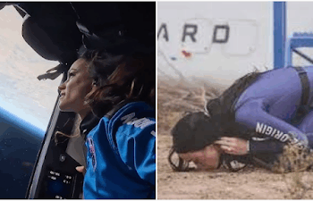 Katy Perry Langsung Sujud usai Menapak Bumi dari Luar Angkasa