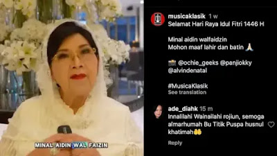 Artis legendaris, Titiek Puspa. FOTO/Net. Ⓒ Hak cipta foto di atas dikembalikan sesungguhnya kepada pemilik foto