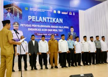 Lantik PPIH Embarkasi Aceh, Plt Sekda: Saudara adalah Pribadi Terpilih