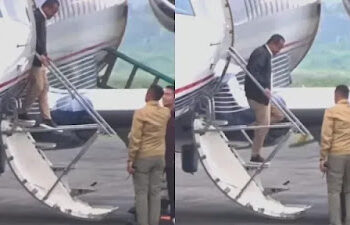 Menteri Energi dan Sumber Daya Mineral (ESDM) sekaligus Ketua Umum (Ketum) Partai Golkar, Bahlil Lahadalia bersama keluarganya yang menggunakan pesawat jet pribadi. FOTO/Net. Ⓒ Hak cipta foto di atas dikembalikan sesungguhnya kepada pemilik foto