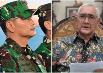 Letjen Kunto Arief Wibowo (kiri), Wakil Presiden ke-6, Try Sutrisno. FOTO/Kolase. Ⓒ Hak cipta foto di atas dikembalikan sesungguhnya kepada pemilik foto