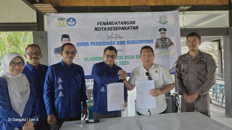 Disdikbud Kembali Tanda Tangan Nota Kesepakatan dengan Kejari Aceh Besar